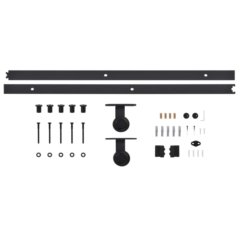 Sliding Door with Hardware Set 90x210 cm Solid Pine Wood