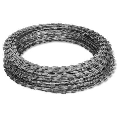 Razor Wires Helical Wire Rolls 2 pcs Galvanised Steel 100 m