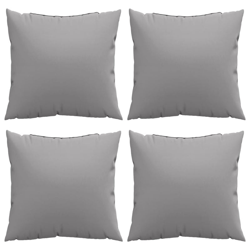 Throw Pillows 4 pcs Grey 50x50 cm Fabric