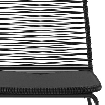 Outdoor Chairs 4 pcs Poly Rattan Black