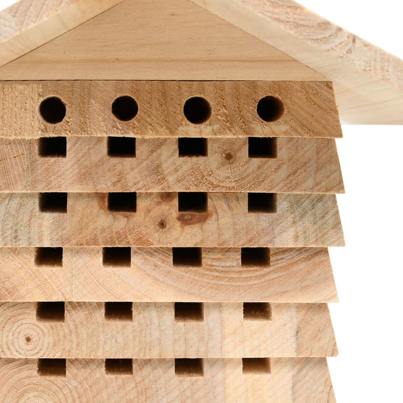 Bee Hotel Solid Firwood 22x20x20 cm