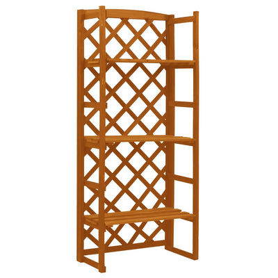 Plant Stand with Trellis Orange 60x30x140 cm Solid Firwood