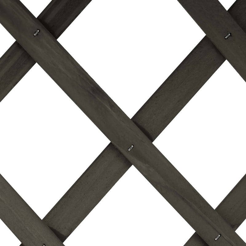 Garden Trellis Planter Grey 45x30x74 cm Solid Firwood