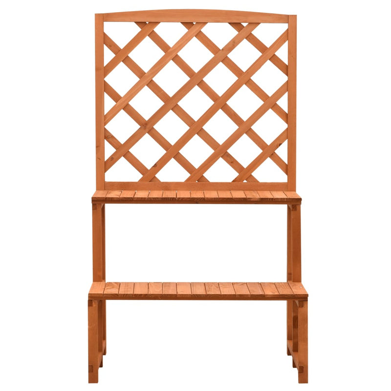 Plant Stand with Trellis Orange 70x42x120 cm Solid Firwood