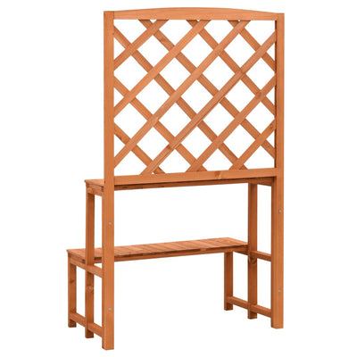 Plant Stand with Trellis Orange 70x42x120 cm Solid Firwood