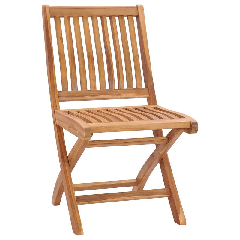 Folding Garden Chairs 2 pcs Solid Teak Wood