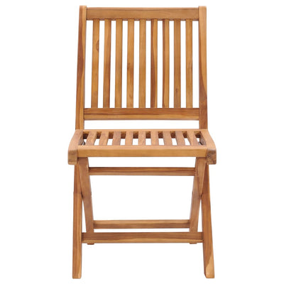 Folding Garden Chairs 2 pcs Solid Teak Wood