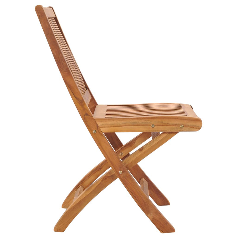 Folding Garden Chairs 2 pcs Solid Teak Wood