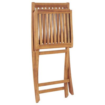 Folding Garden Chairs 2 pcs Solid Teak Wood