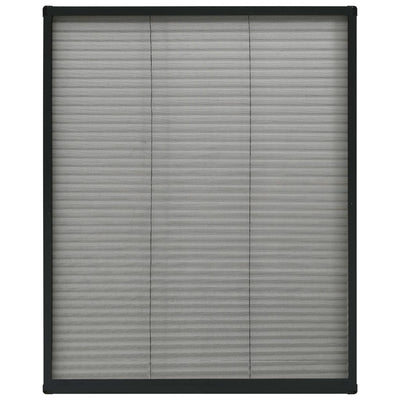 Plisse Insect Screen for Windows Aluminium Anthracite 80x100 cm