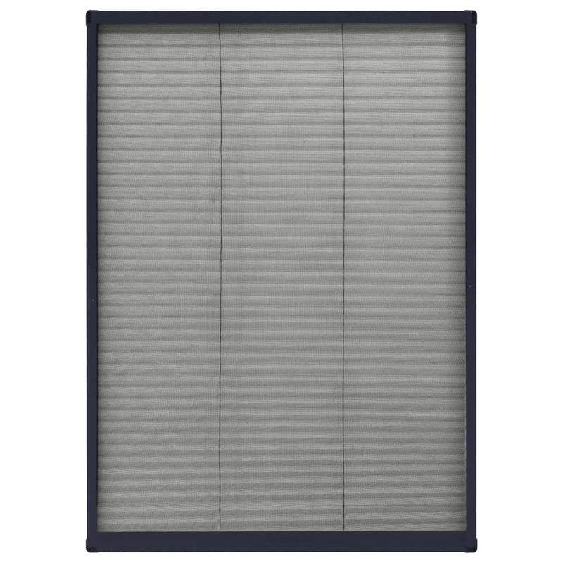 Plisse Insect Screen for Windows Aluminium Anthracite 80x120 cm