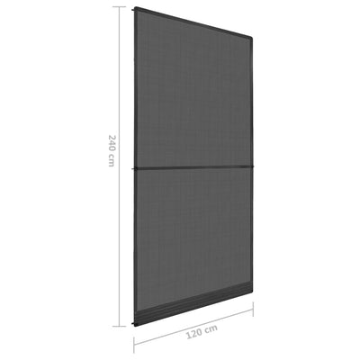 Hinged Insect Screen for Doors Anthracite 120x240 cm