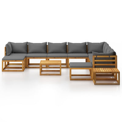 12 Piece Garden Lounge Set with Cushion Solid Acacia Wood