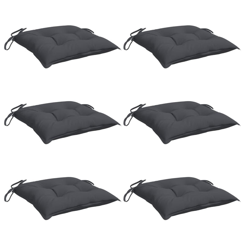 Chair Cushions 6 pcs Anthracite 40x40x7 cm Oxford Fabric