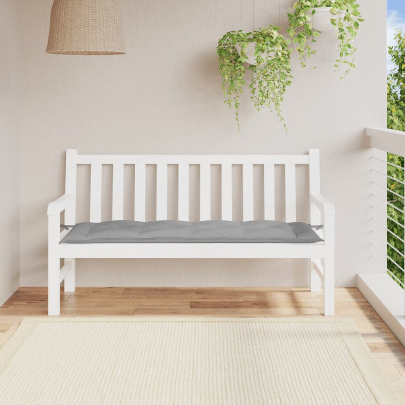 Garden Bench Cushion Grey 150x50x7 cm Oxford Fabric