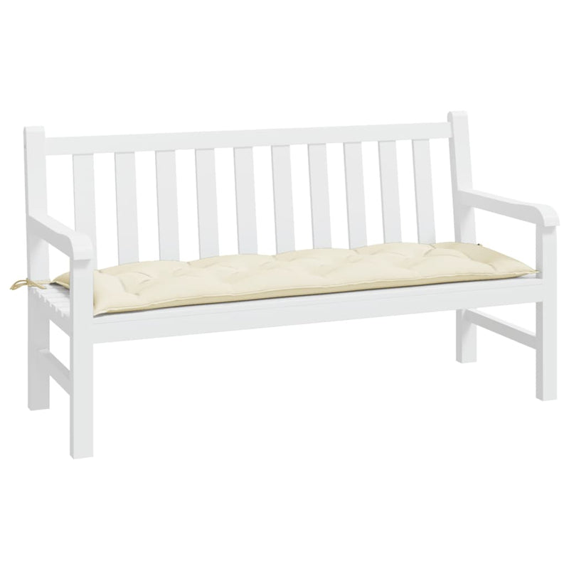 Garden Bench Cushion Cream White 150x50x7 cm Oxford Fabric