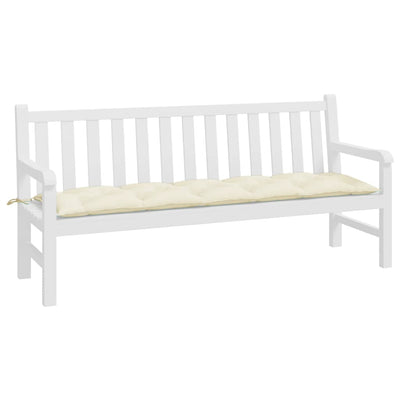 Garden Bench Cushion Cream White 180x50x7 cm Oxford Fabric