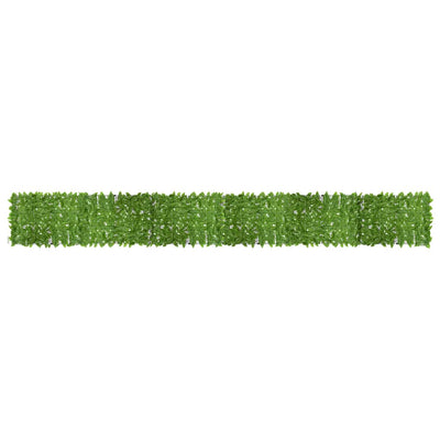 Balcony Screen with Green Leaves 600x75 cm