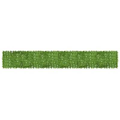 Balcony Screen with Green Leaves 600x100 cm
