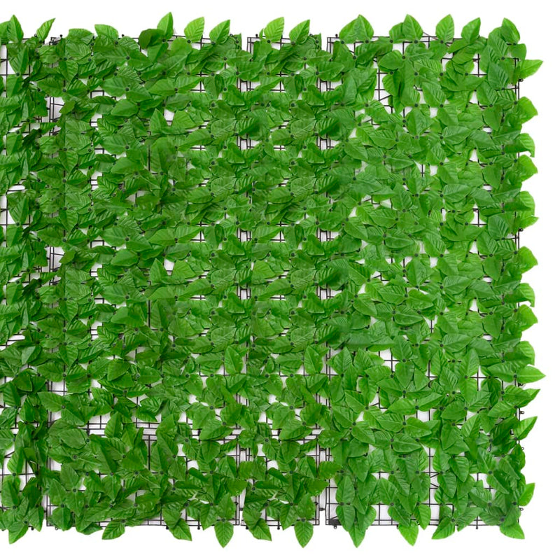 Balcony Screen with Green Leaves 300x150 cm