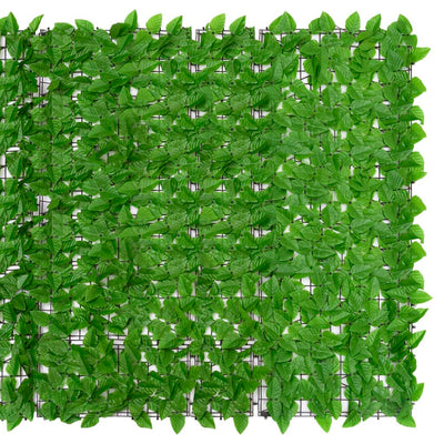 Balcony Screen with Green Leaves 400x150 cm