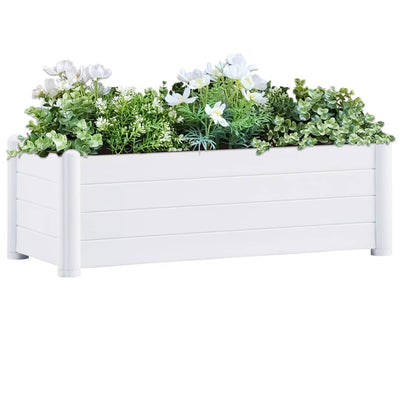 Garden Raised Bed PP White 100x43x35 cm