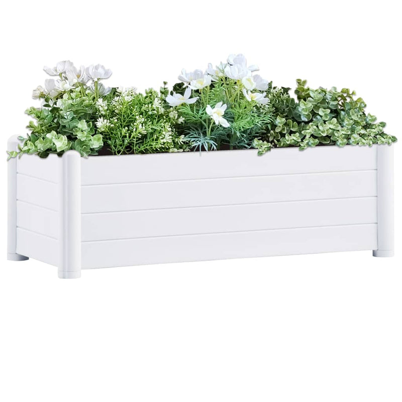 Garden Raised Bed PP White 100x43x35 cm