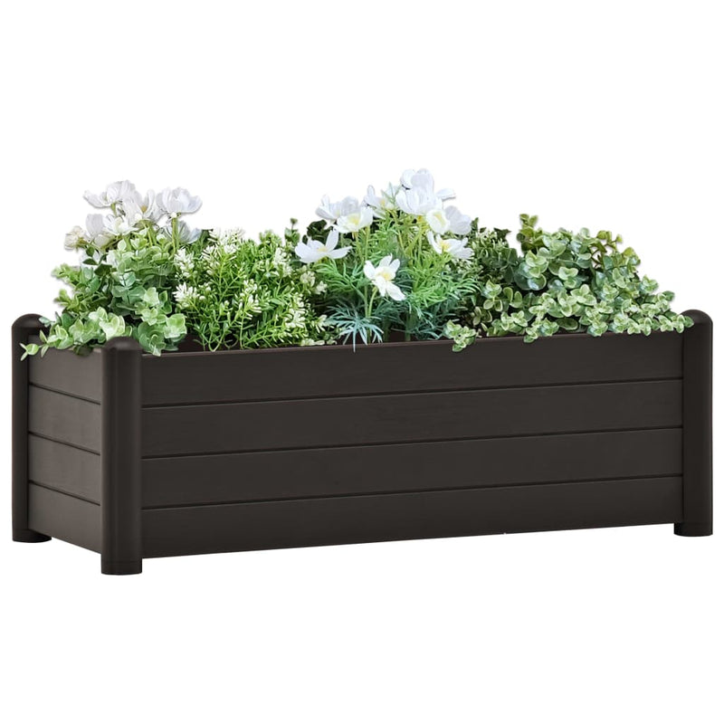 Garden Raised Bed PP Anthracite 100x43x35 cm