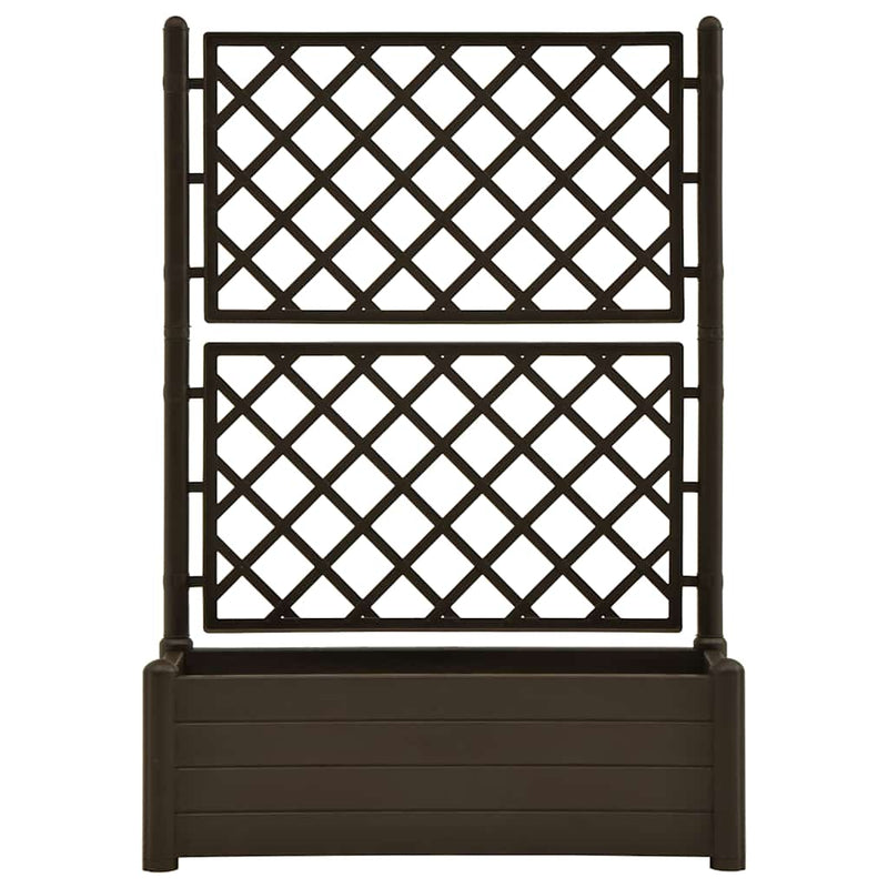 Garden Planter with Trellis 100x43x142 cm PP Mocha