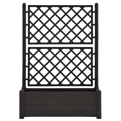 Garden Planter with Trellis 100x43x142 cm PP Anthracite