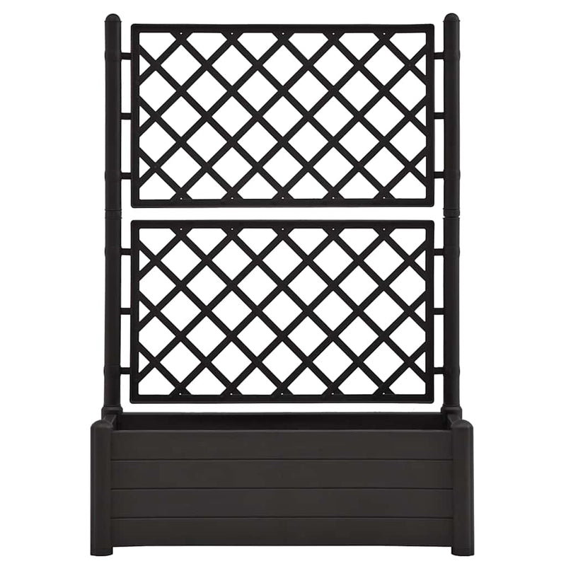 Garden Planter with Trellis 100x43x142 cm PP Anthracite