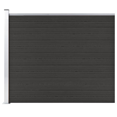 Fence Panel WPC 175x146 cm Black