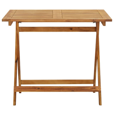 Folding Garden Table 90x90x75 cm Solid Acacia Wood