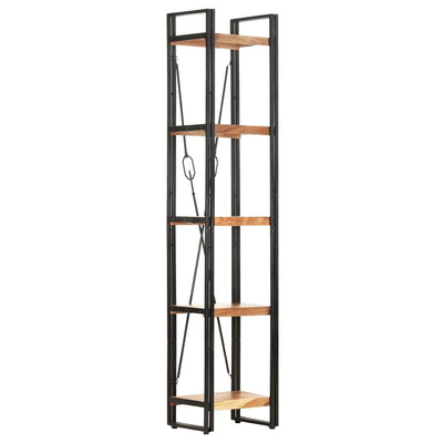 5-Tier Bookcase 40x30x180 cm Solid Acacia Wood