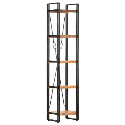 5-Tier Bookcase 40x30x180 cm Solid Acacia Wood