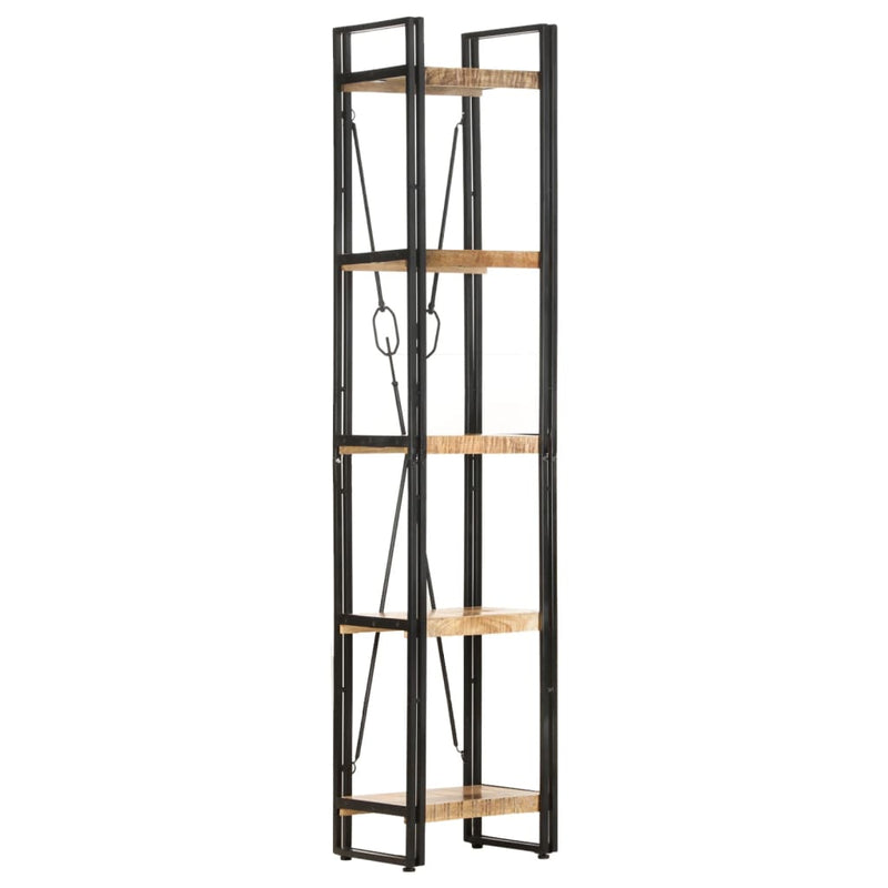 5-Tier Bookcase 40x30x180 cm Solid Mango Wood