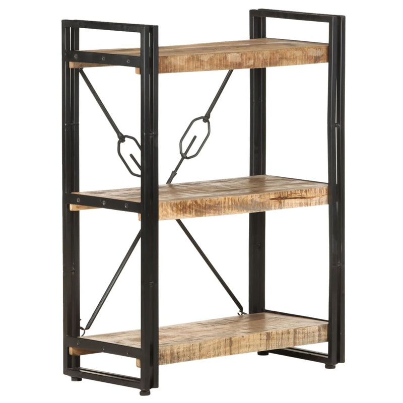 3-Tier Bookcase 60x30x80 cm Solid Mango Wood