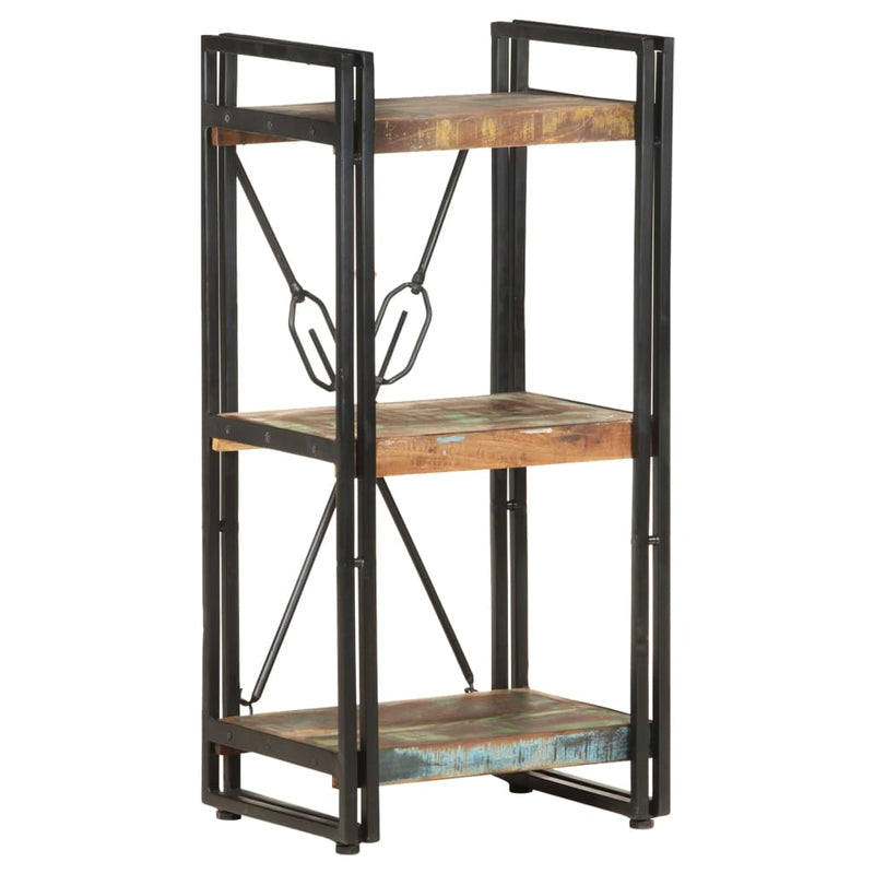 3-Tier Bookcase 40x30x80 cm Solid Reclaimed Wood