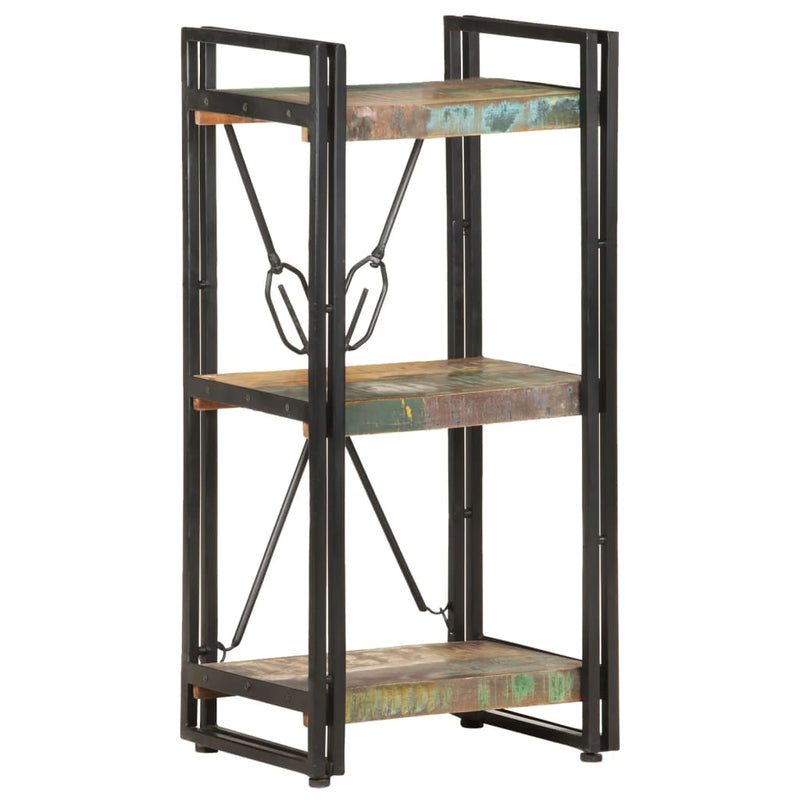 3-Tier Bookcase 40x30x80 cm Solid Reclaimed Wood