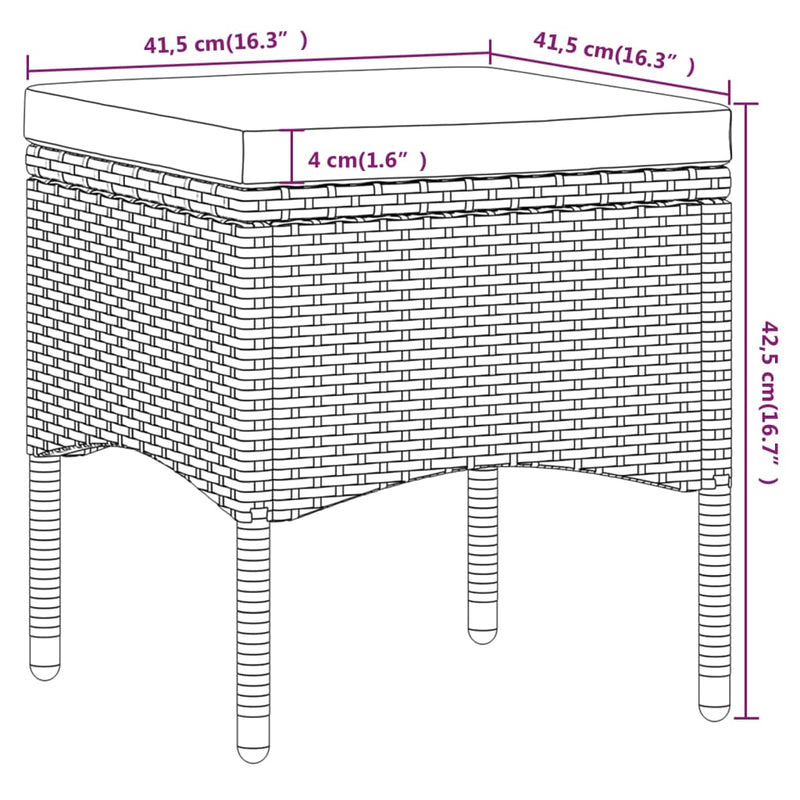 5 Piece Garden Dining Set Poly Rattan & Solid Acacia Wood Grey