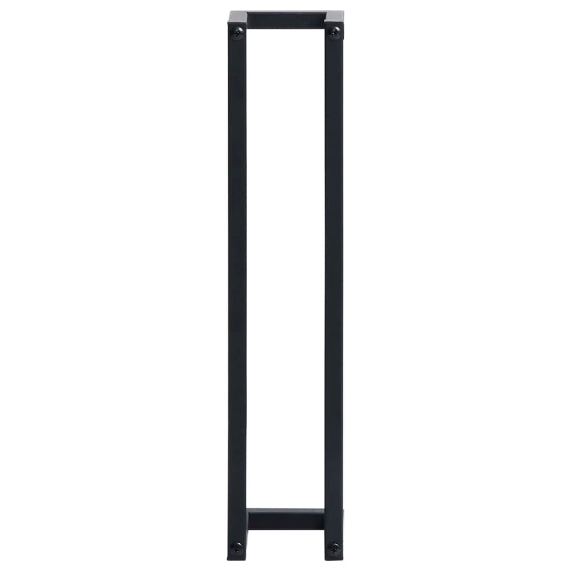 Towel Rack Black 12.5x12.5x60 cm Iron