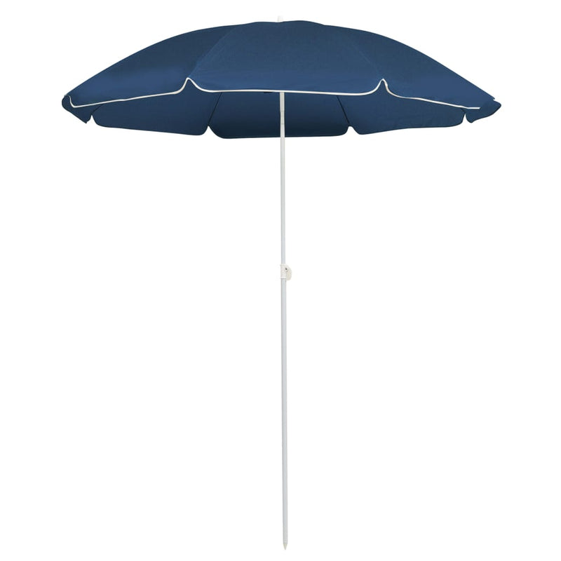 Garden Parasol with Steel Pole Blue 180 cm