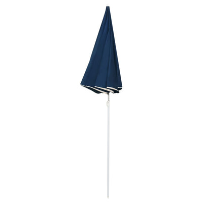 Garden Parasol with Steel Pole Blue 180 cm