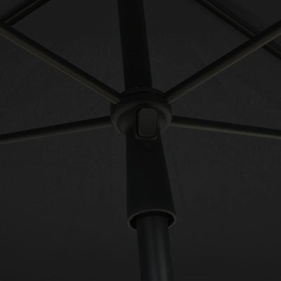 Garden Parasol with Pole 210x140 cm Anthracite