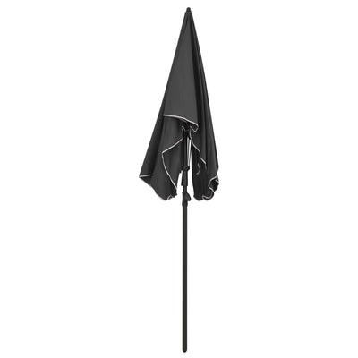 Garden Parasol with Pole 200x130 cm Anthracite