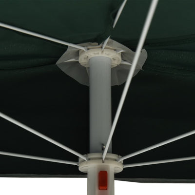 Garden Half Parasol with Pole 180x90 cm Green