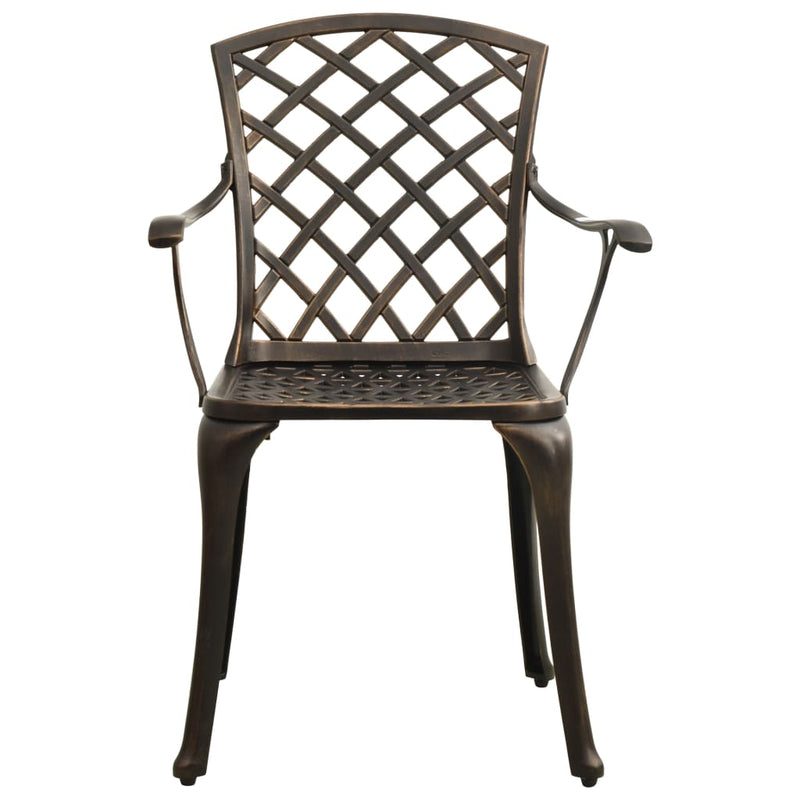 Garden Chairs 4 pcs Cast Aluminium Bronze