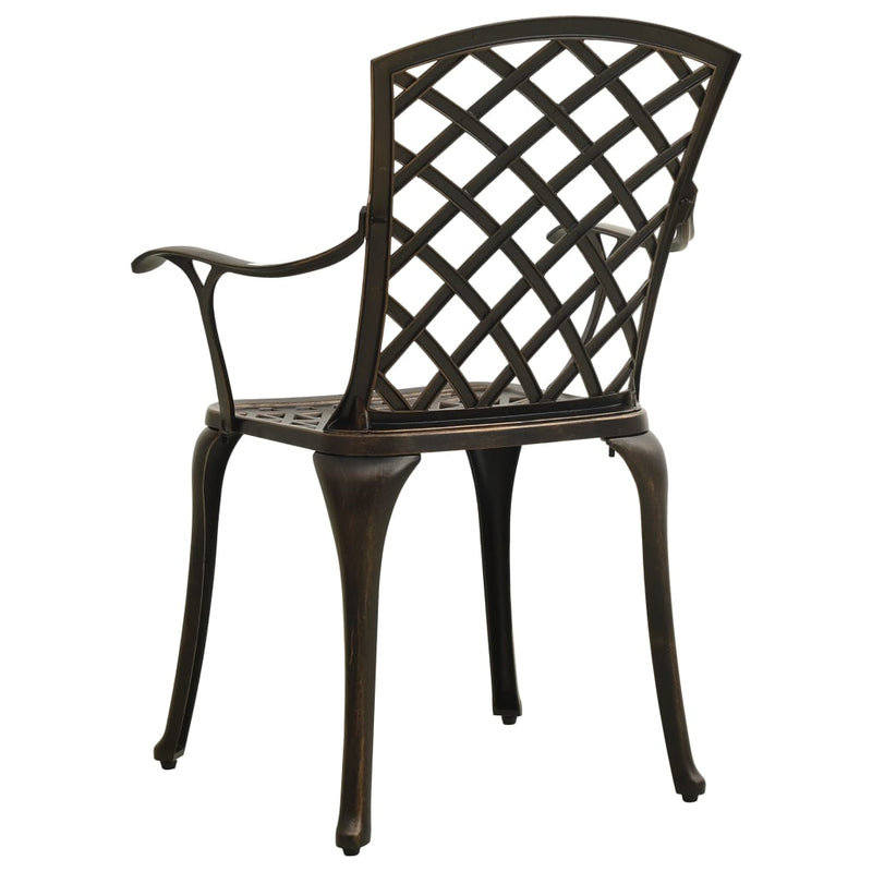 Garden Chairs 4 pcs Cast Aluminium Bronze