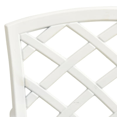 Garden Chairs 4 pcs Cast Aluminium White