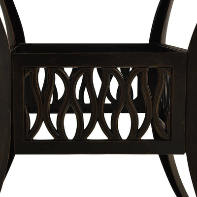 Garden Table Bronze 90x90x73 cm Cast Aluminium